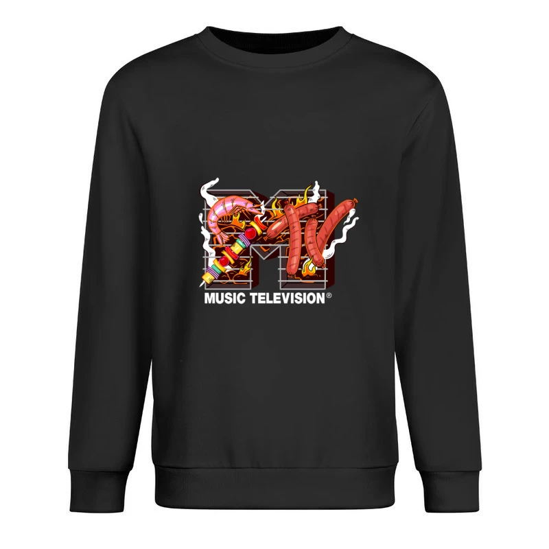 BBQ-Themen-MTV-Logo Herren Pullover Sweatshirt
