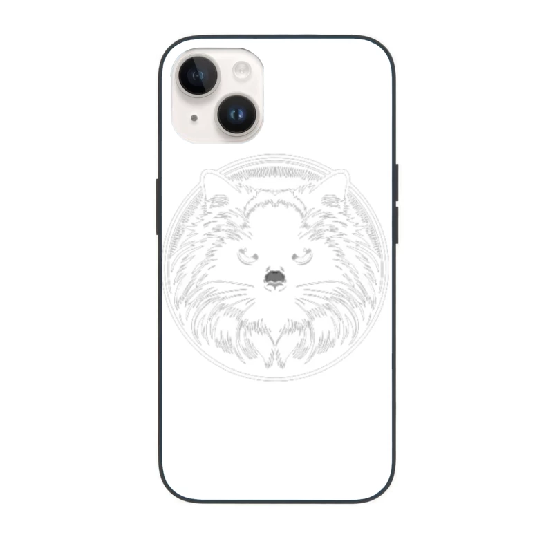 editable Dark Ragdoll Cat Portrait iPhone Case