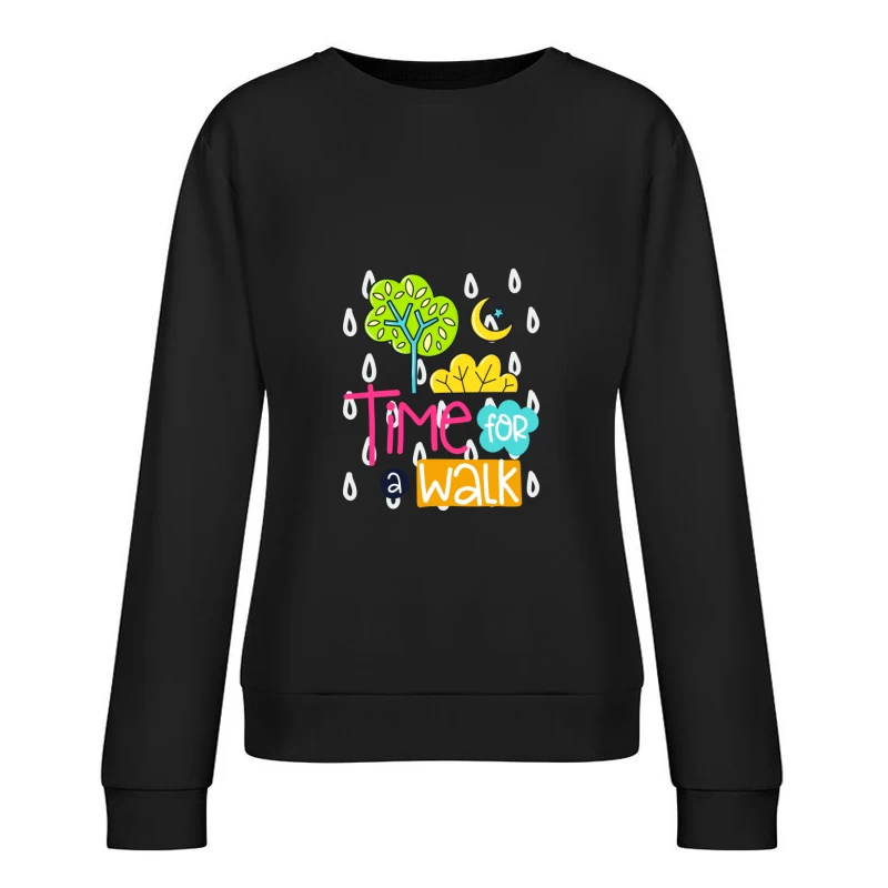 Promenade sous la pluie nocturne Femme Sweat-shirt à enfiler