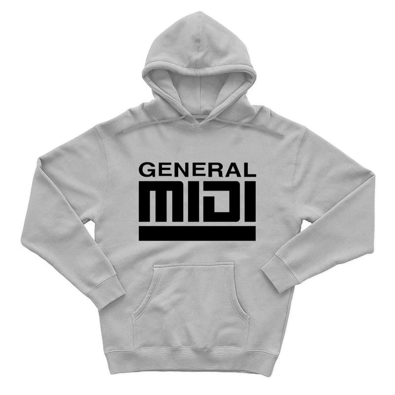 General MIDI Digital Audio Technology Logo Male Pullover Hoodie