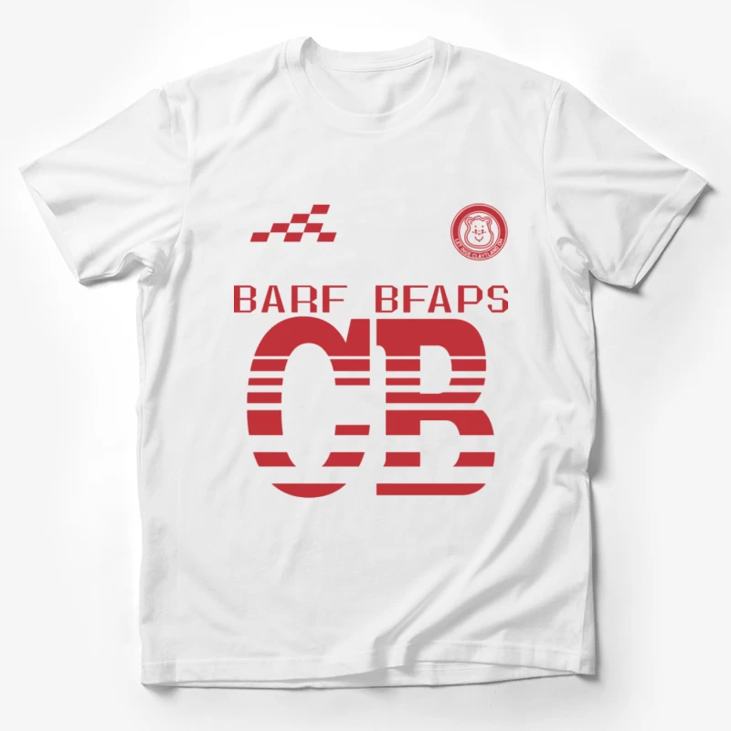 Rotes Textdesign mit CB-Motiv Herren T-Shirt