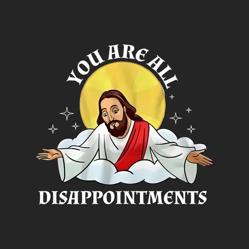 Satirisches Jesus Meme mit Enttäuschungsbotschaft Herren Pullover Sweatshirt