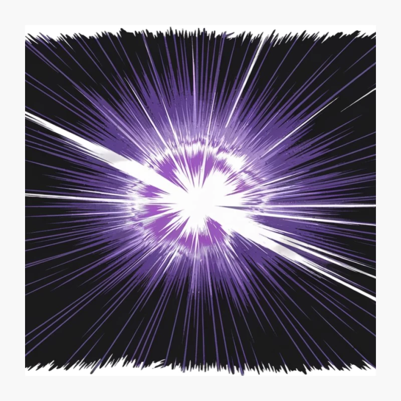 Cosmic Purple Starburst: Abstract Space Explosion Pin