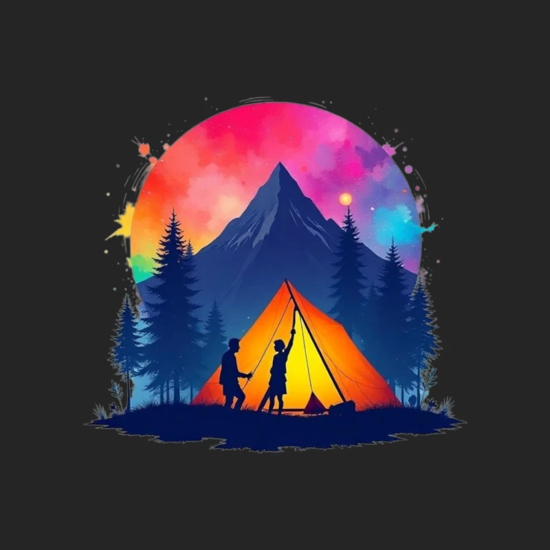 Camping Adventure under the Stars Male Pullover Sweatshirt