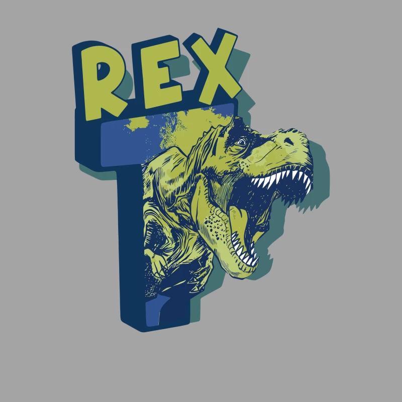 Bold Vintage T-Rex Graphic – Striking Dinosaur Design Male T-Shirt