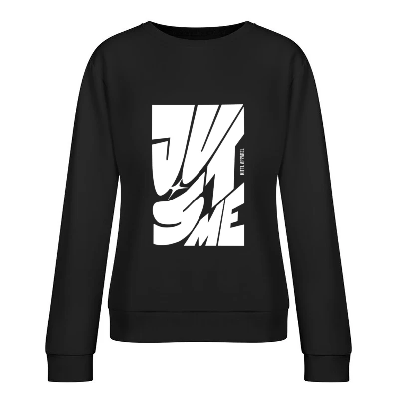 Design Typographique Dynamique en Noir et Blanc Femme Sweat-shirt à enfiler