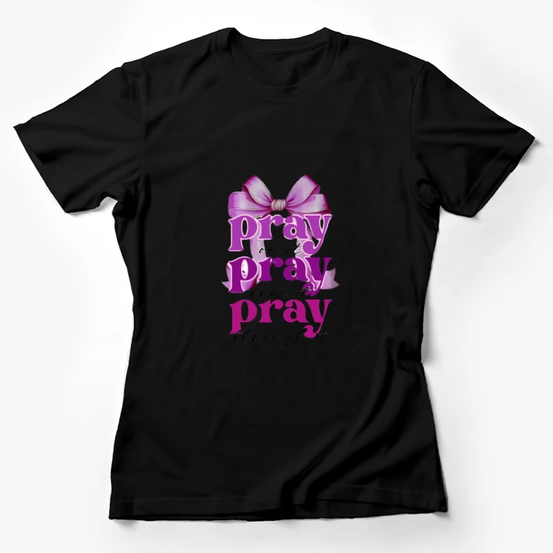 Beten Design mit Schleifenmotiv Damen T-Shirt