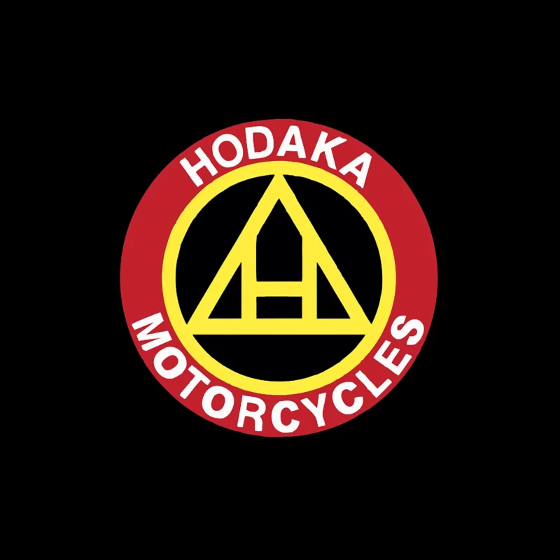 Vintage Hodaka Motorcycles Logo Design Throw Pillow