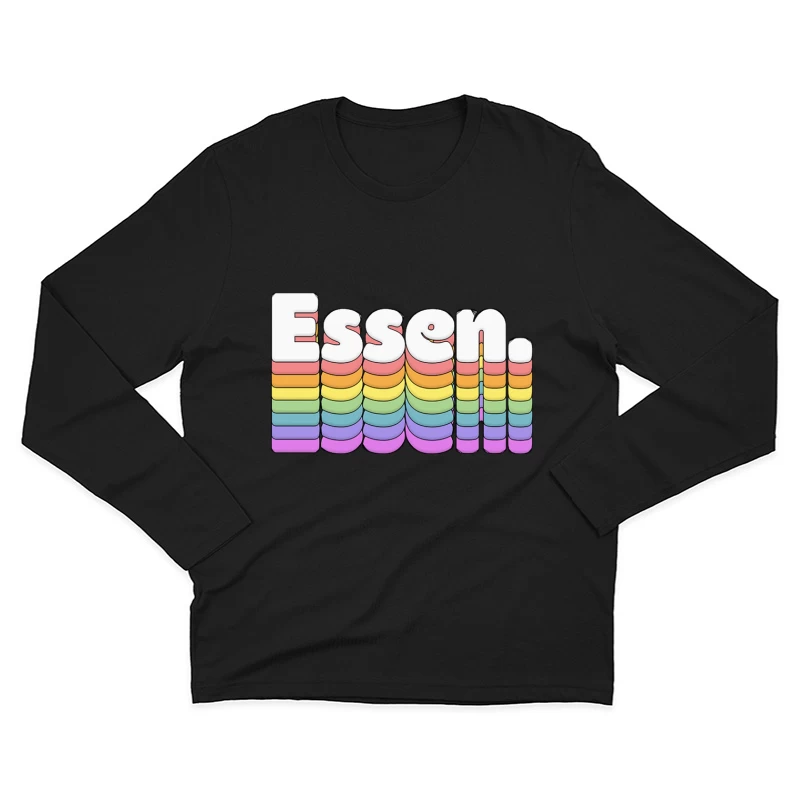 Essen  Retro Typography Design Male Long Sleeve T-Shirt