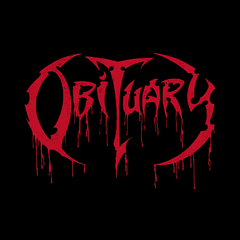 Obituary Cause of Death Red Logo Tapestry