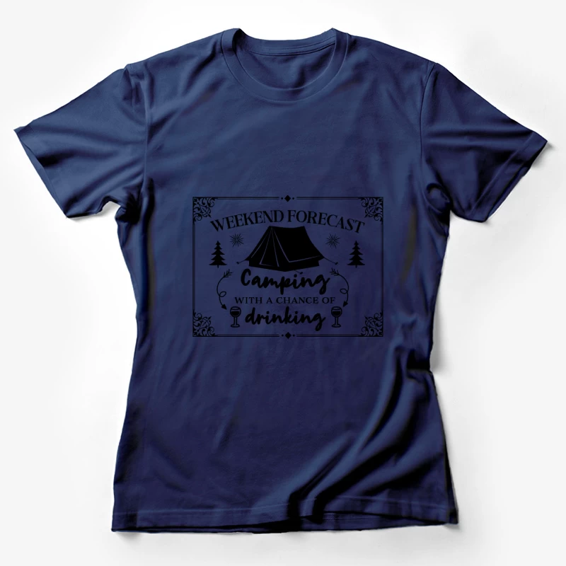Silhouette de la Lune et des Arbres Femme T-Shirt