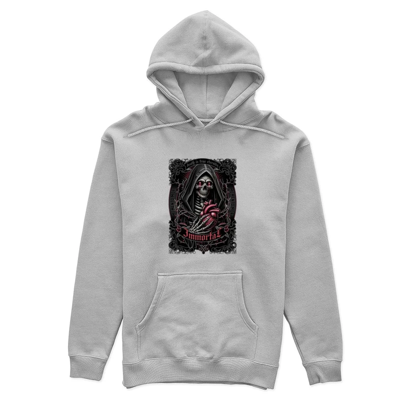 Gothic Immortal Reaper with Anatomical Heart Female Pullover Hoodie