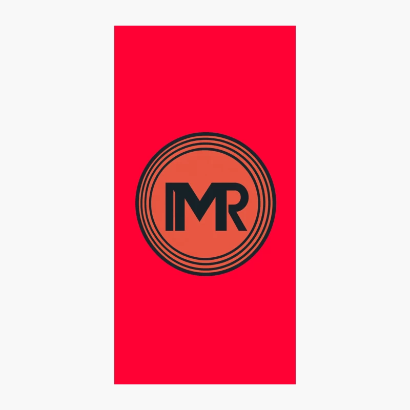 Circular Orange and Black Logo with MR Initials iPhone Case