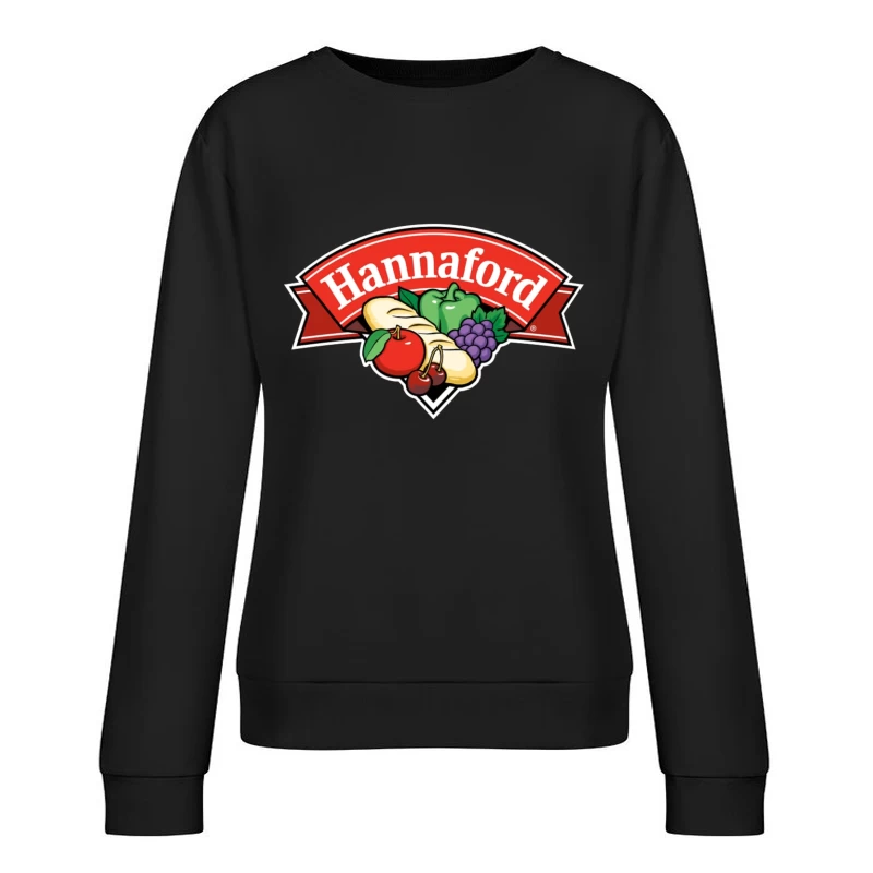 Hannaford Supermarket Logo with Fresh Produce Design Female Pullover Sweatshirt