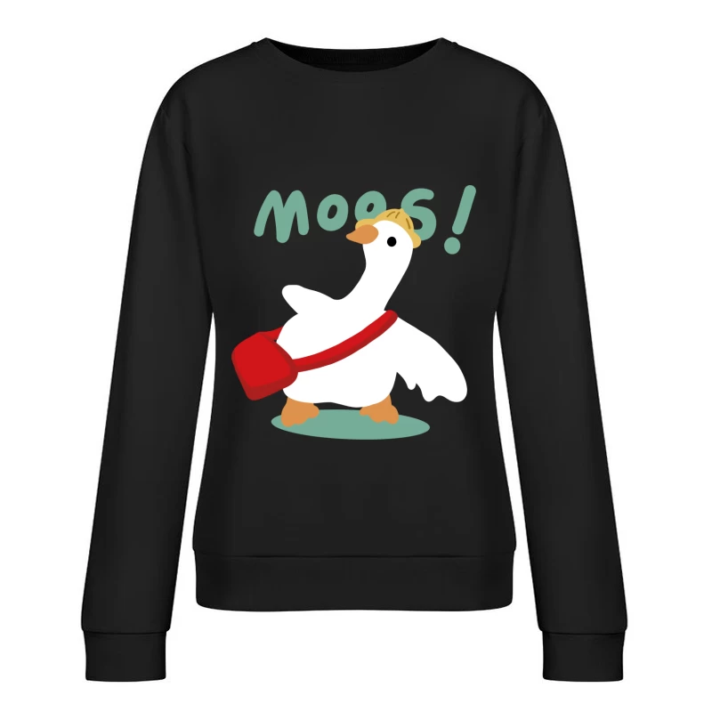 Gans mit Helm und Tasche Damen Pullover Sweatshirt