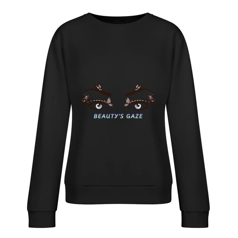 Schöne Augen voller Schmetterlinge Damen Pullover Sweatshirt