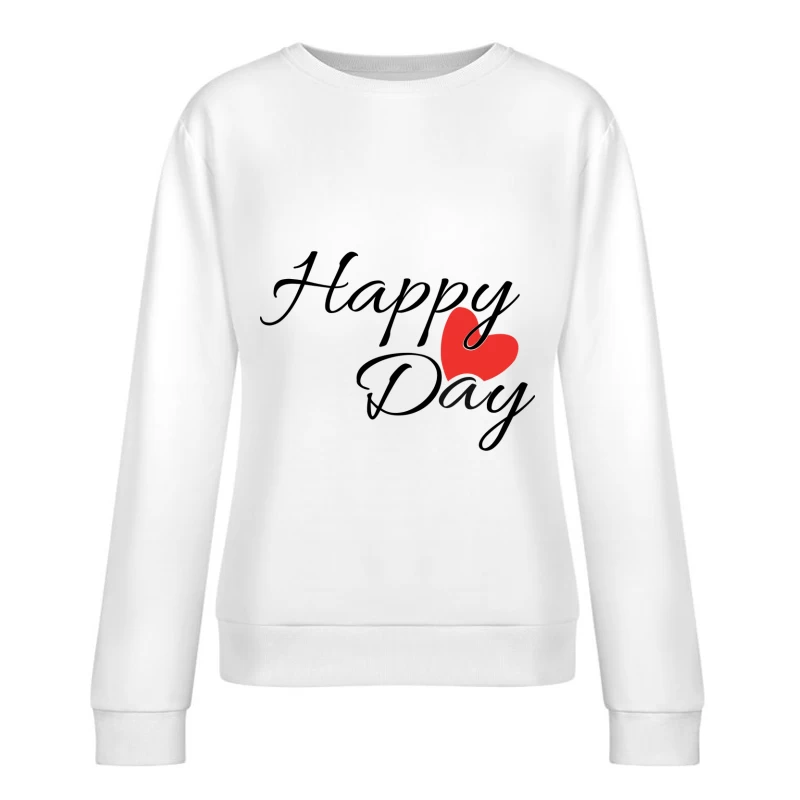 Lettrage avec cœur artistique Femme Sweat-shirt à enfiler