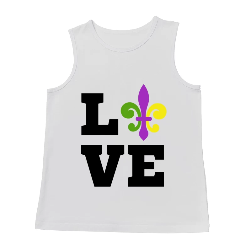 Fleur-de-lis colorée sur fond blanc Homme Débardeur