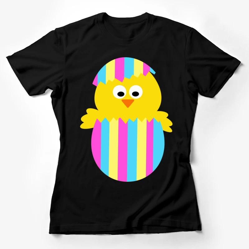Poussin dans un coquillage coloré Femme T-Shirt