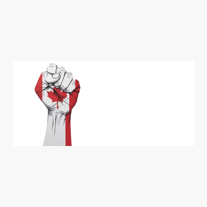Canadian Patriotic Fist: Strength and National Pride Coffee Mug