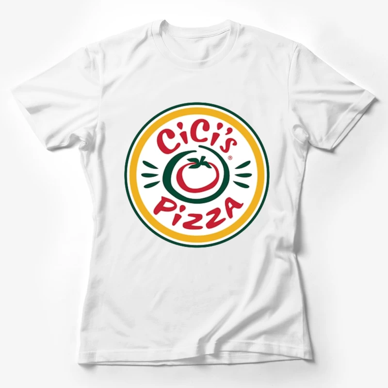 CiCi's Pizza Restaurant Chain Logo with Tomato Symbol Female T-Shirt