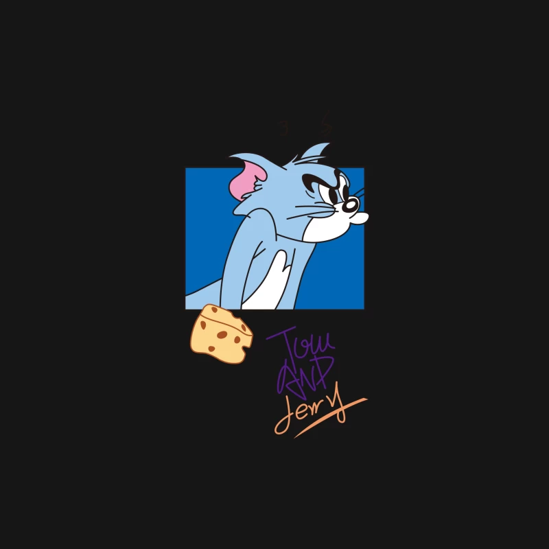 Tom und Jerry Zeichentrick, Comic-Szene im Retro-Stil Herren Langarm T-Shirt