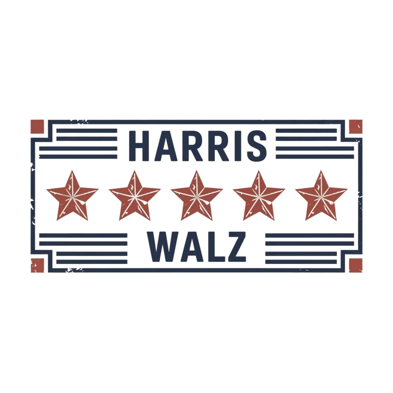 Harris Walz: Patriotic Vintage-Style Political Campaign Banner Tapestry