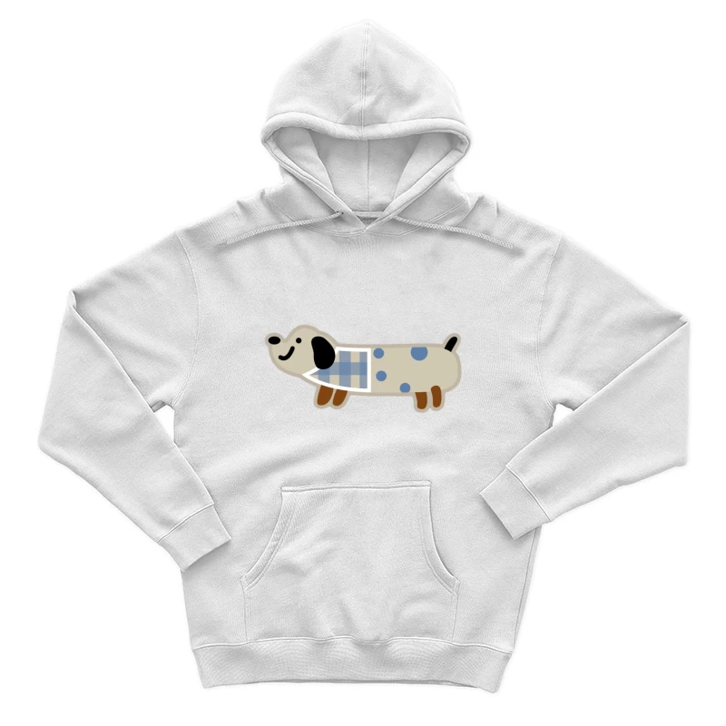 Illustration d'un chien joyeux à pois Homme Sweat à capuche