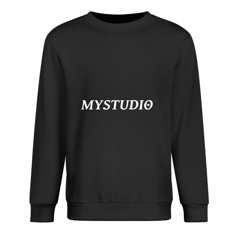 Logo-Design Weißes auf Schwarz Herren Pullover Sweatshirt