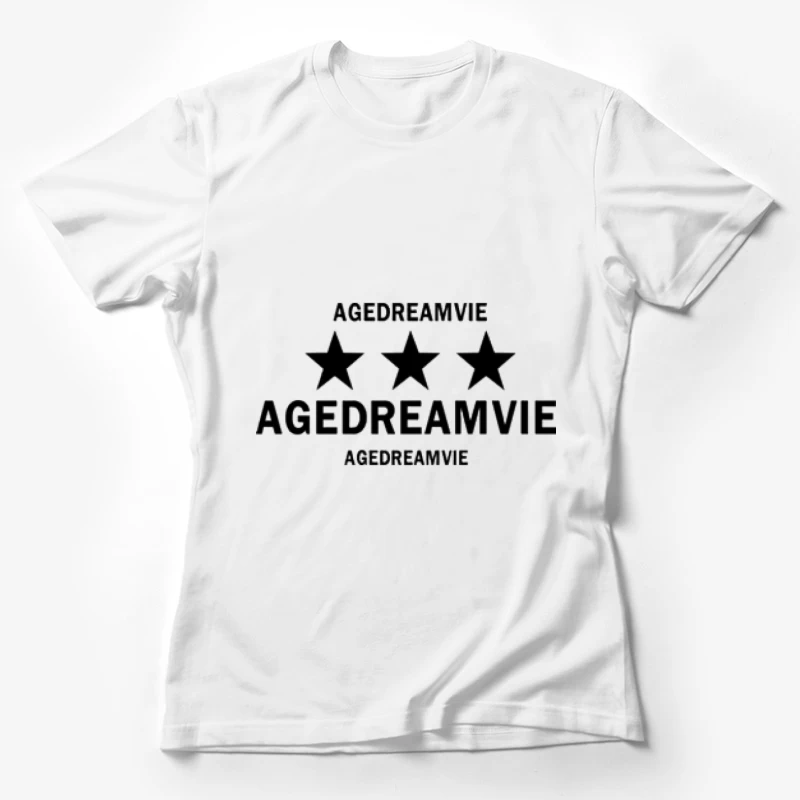 Dreifach-Stern-Design mit Text Damen T-Shirt