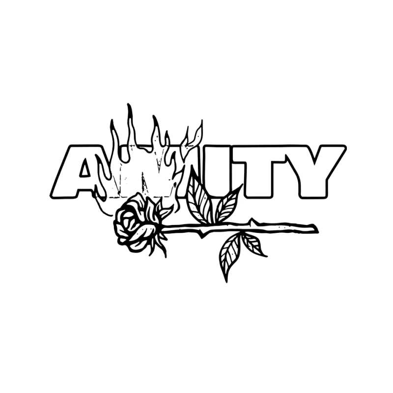 The Amity Affliction Fire Rose Pin