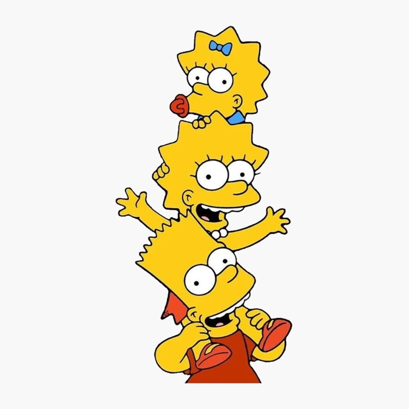 Iconic Simpsons Siblings Cotton Tote Bag