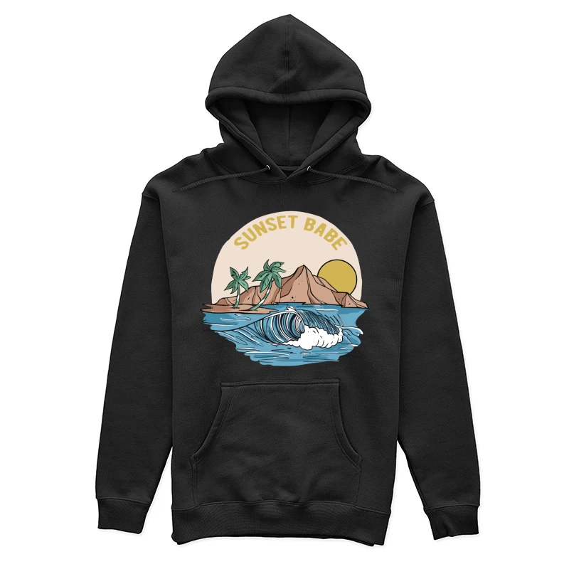 Sonnenuntergang am Strand Damen Pullover Hoodie