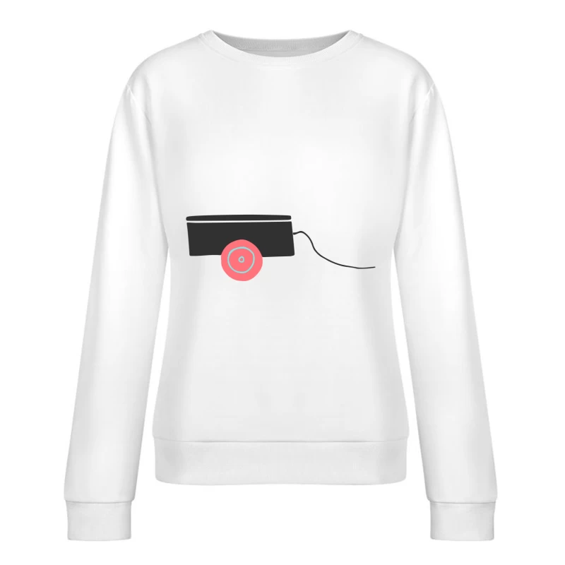 Charrette à roulettes noir et rouge Femme Sweat-shirt à enfiler