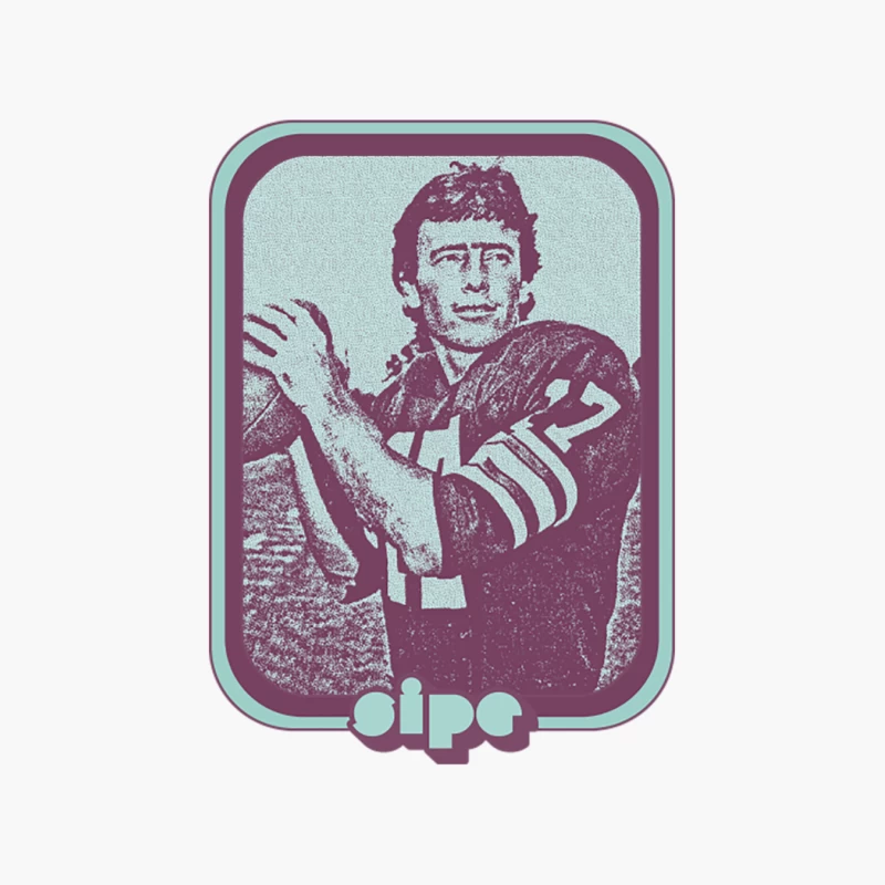 Brian Sipe  Retro Football Fan Art Design Cotton Tote Bag