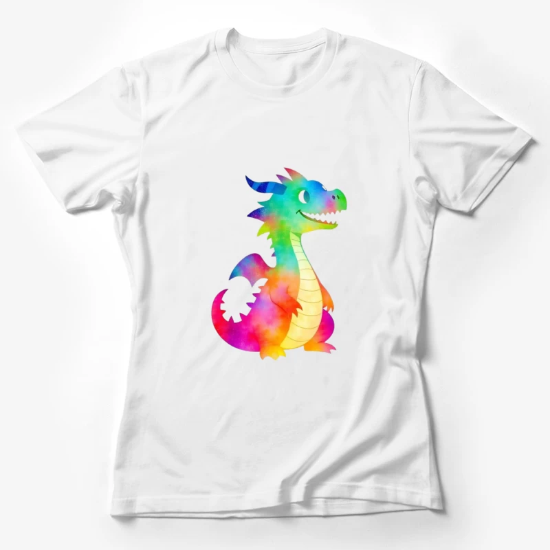 Colorful Cartoon Dragon Character Female T-Shirt