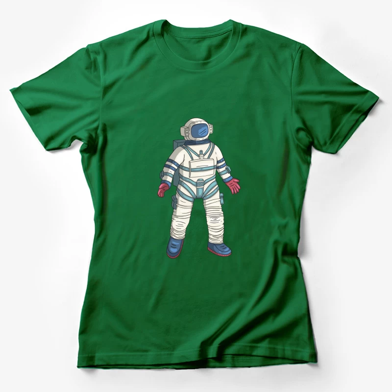 Illustration eines Astronautenanzugs im Comic-Stil Damen T-Shirt