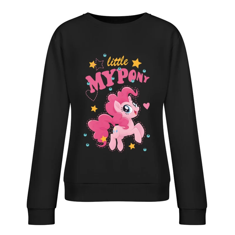 Lustiges rosa Pony-Design Damen Pullover Sweatshirt
