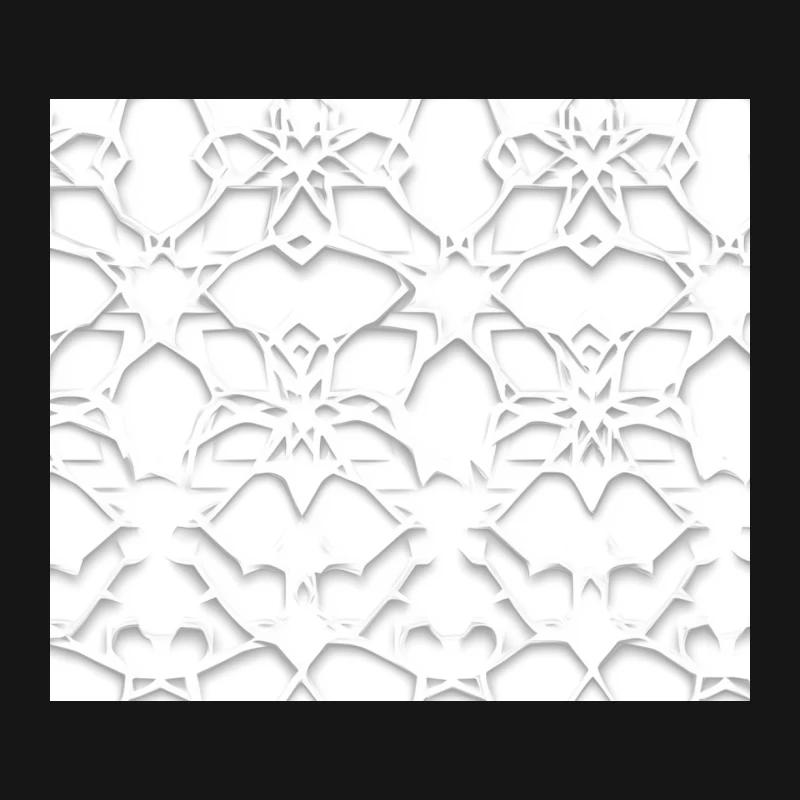 Geometric White Embossed Abstract Repetitive Pattern Mouse Pad