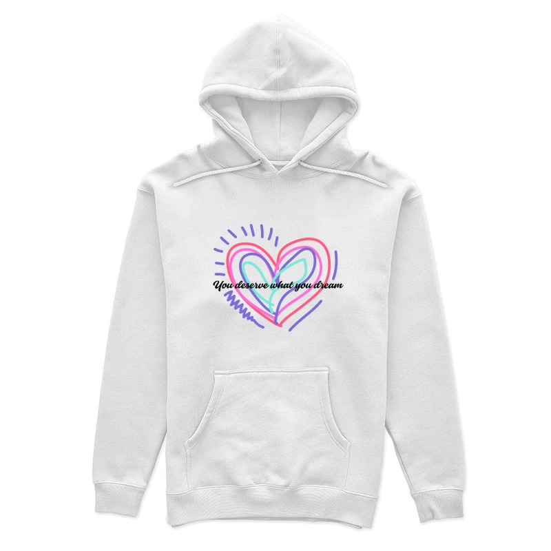 Buntes Herzdesign Damen Pullover Hoodie
