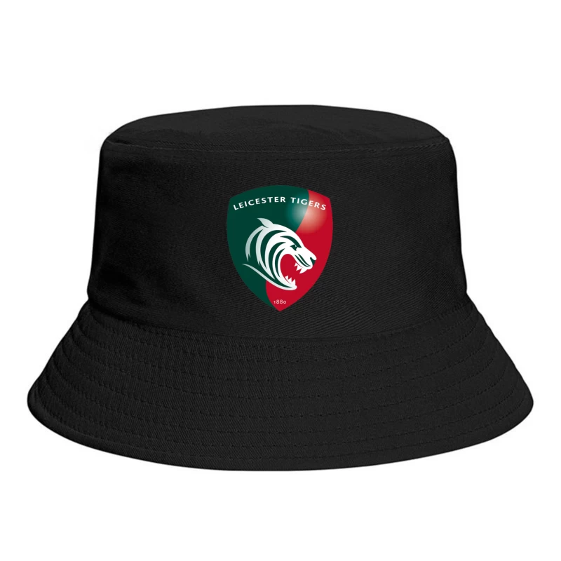 Leicester Tigers Rugby Club Official Logo Shield with Tiger Emblem Bucket Hat