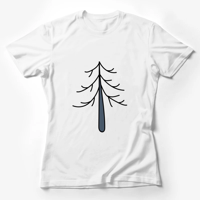 Silhouette d'un arbre minimaliste Femme T-Shirt