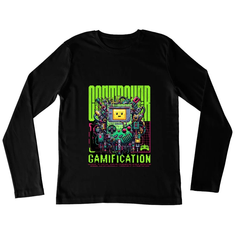 Retro-Gaming mit Gamification-Design Damen Langarm T-Shirt