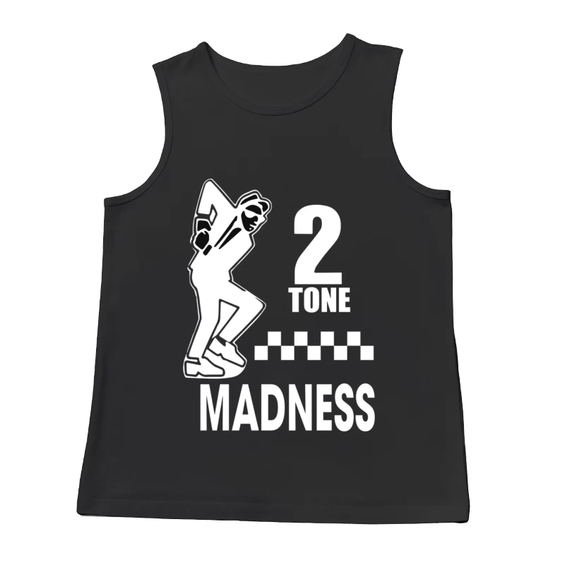 2 Tone Madness Band Logo with Dancing Mascot Male Tank Top