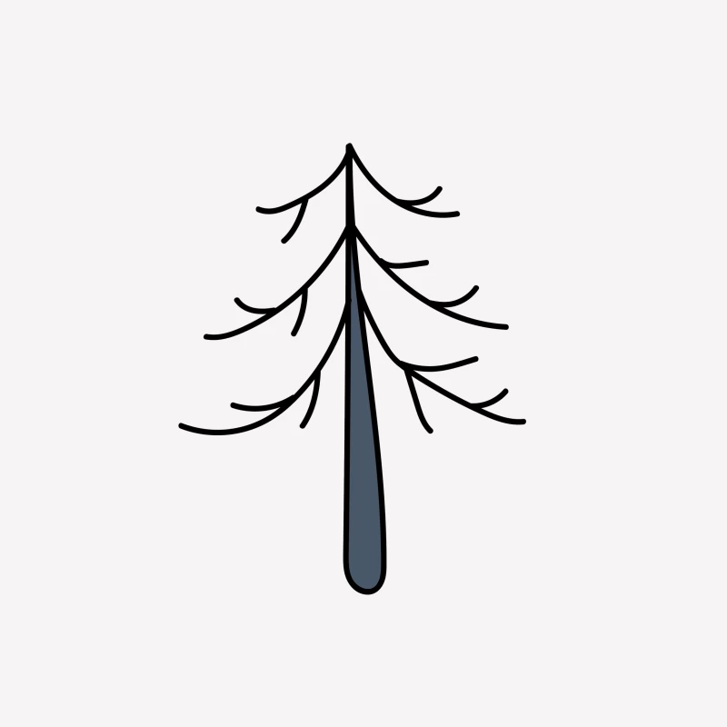 Silhouette d'un arbre minimaliste Femme T-Shirt