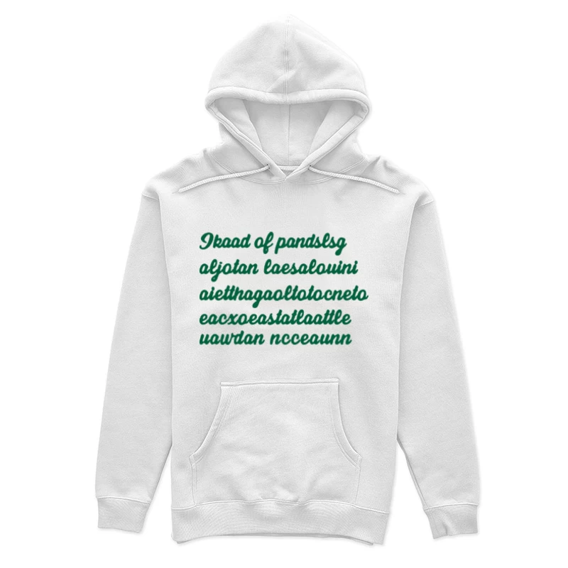 Kursive Kalligrafie in Grün Damen Pullover Hoodie