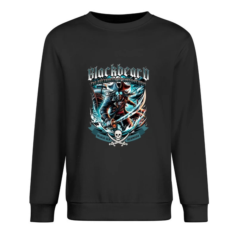 Dark Pirate Warrior of the Black Sea and Bermuda Male Pullover Sweatshirt