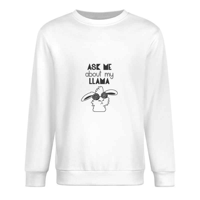 Lama avec lunettes amusantes Homme Sweat-shirt à enfiler