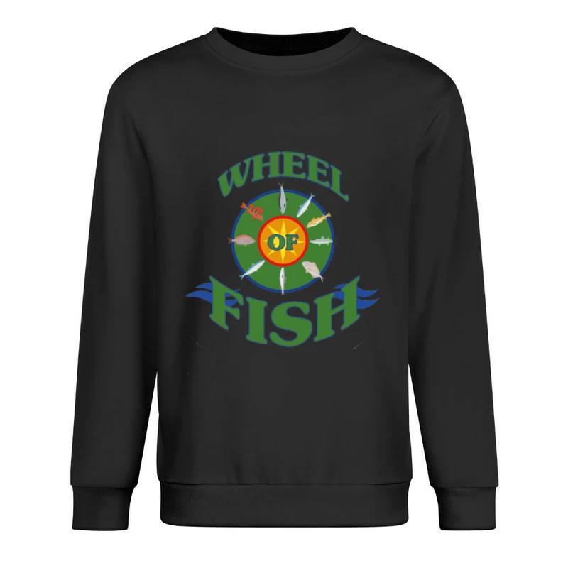Wheel of Fish Male Pullover Sweatshirt