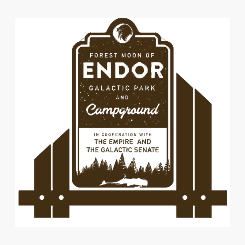 Endor Galactic Campground Throw Pillow